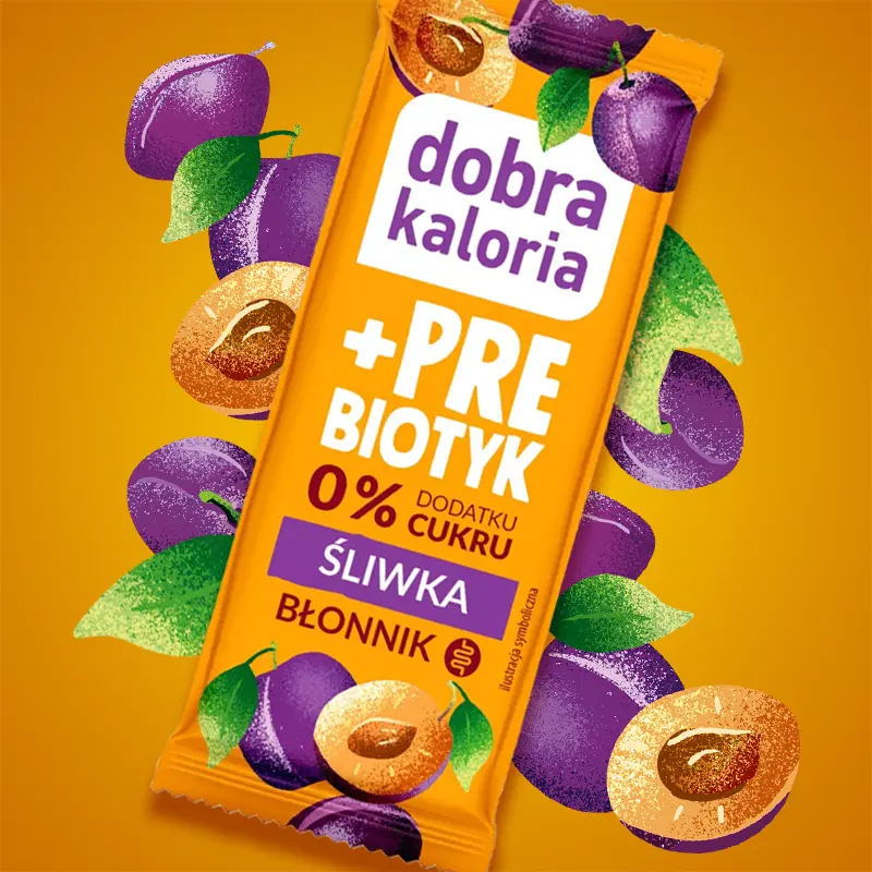Baton Śliwka funkcjonalny + Prebiotyk 35 g