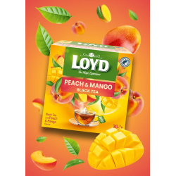 Herbata Czarna Brzoskwinia Mango LOYD BLACK TEA PEACH MANGO 20 torebek