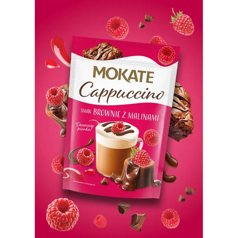 Cappuccino MOKATE Brownie z Malinami 110g