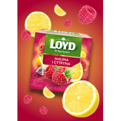 Herbatka owocowa Loyd Malina i Cytryna 20 torebek