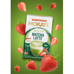 Matcha latte Mokate o smaku Truskawkowym 6 saszetek
