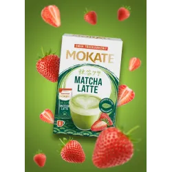 Mokate Strawberry-flavoured Matcha Latte, 6 sachets