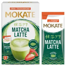 Matcha latte Mokate o smaku Truskawkowym 6 saszetek