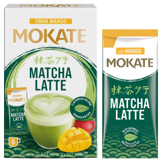 Mokate Mango-flavoured Matcha Latte, 6 sachets