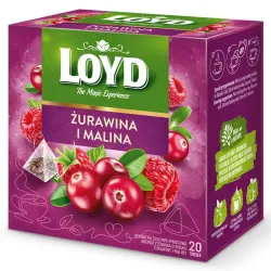 Herbatka owocowa Loyd Żurawina i Malina 20 torebek