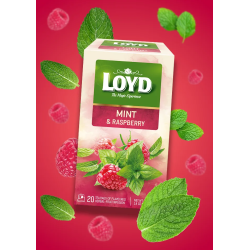 Loyd Raspberry-flavoured Fruit and Herbal Tea, 20 bags