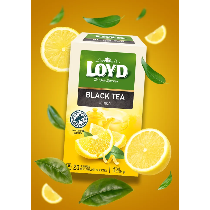 LOYD Lemon-flavoured Black Tea, 20 bags