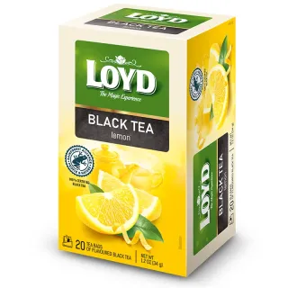 Herbata Czarna LOYD o smaku cytryny 20 torebek
