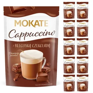 Zestaw Hurtowy Mokate Kawa Cappuccino Beligjska Czekolada 110g x 10szt