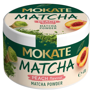 Matcha o smaku brzoskwiniowym MOKATE 40g
