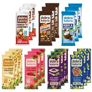 DOBRA KALORIA mix 7 smaków baton 21 szt bez CUKRU