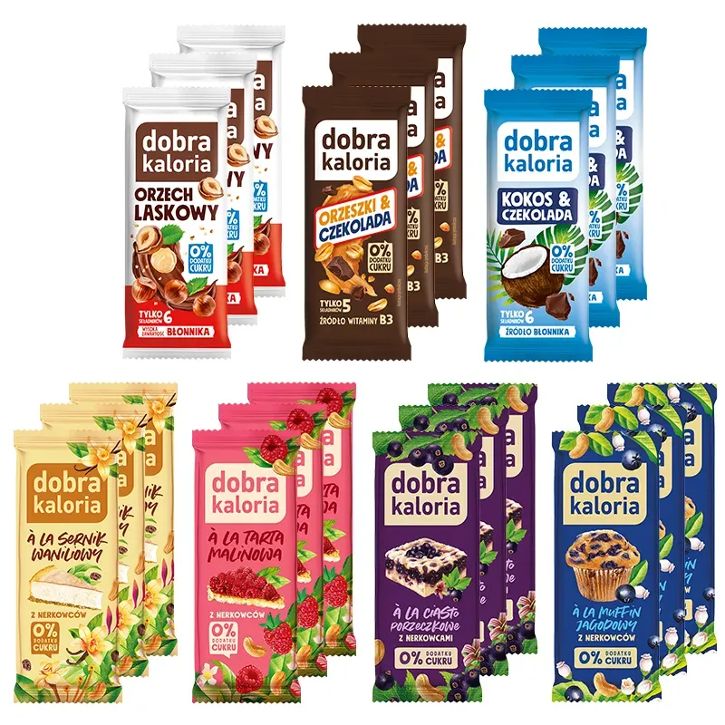 DOBRA KALORIA 7-flavour mix, 21 bars, SUGAR-FREE DOBRA KALORIA 7-flavour mix, 21 bars, SUGAR-FREE