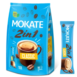 Mokate Classic 2-in-1 Instant Coffee Mix, 10 sachets