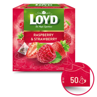 Herbatka owocowa LOYD Malina i Truskawka 50 torebek