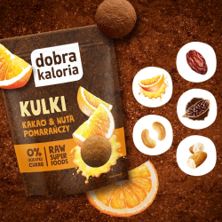 Kulki Kakao i Nuta Pomarańczy 65g Dobra Kaloria
