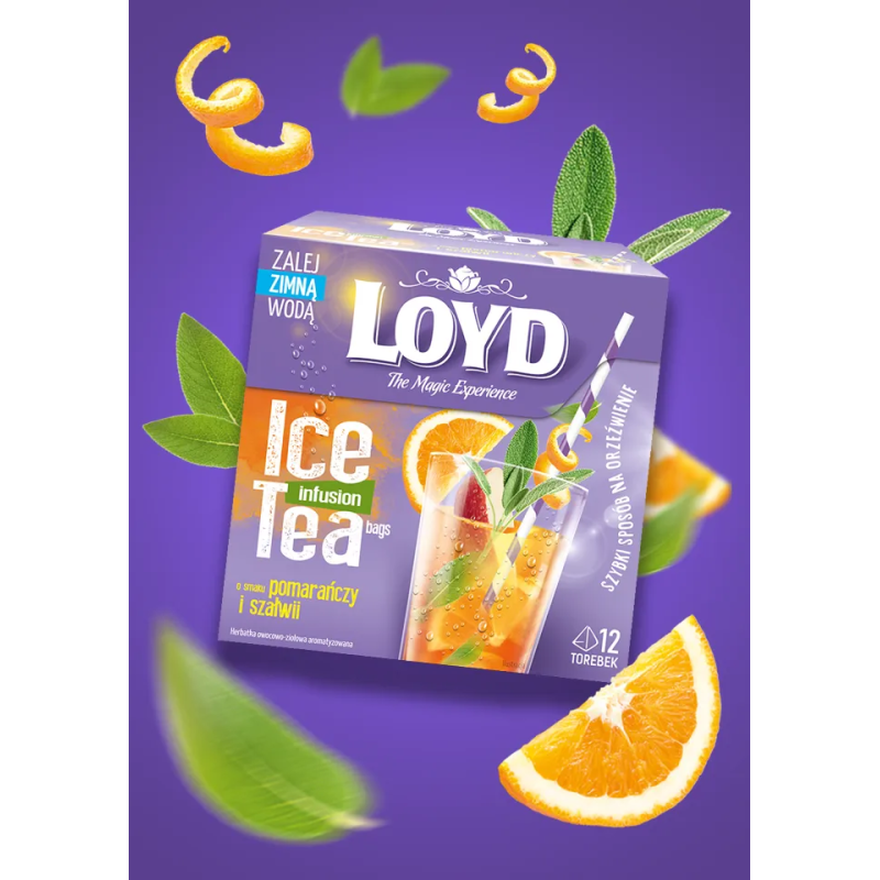 Loyd Orange and Sage Iced Tea, 12 bags