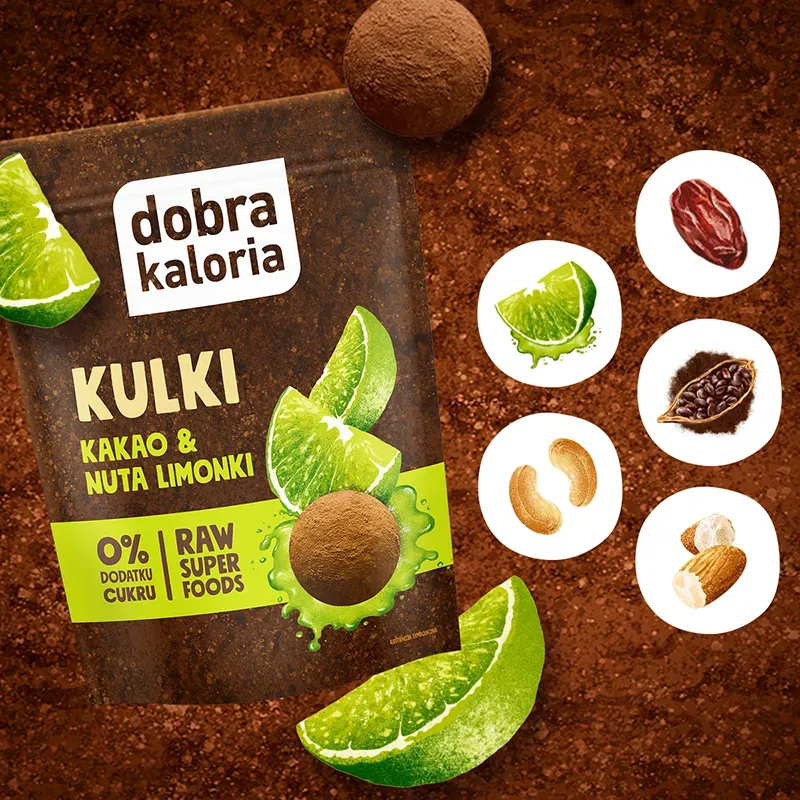 Kulki Kakao i Nuta Limonki Dobra Kaloria 65g