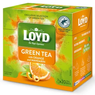Herbata zielona Loyd Pomarańcza i Mandarynka 20 torebek