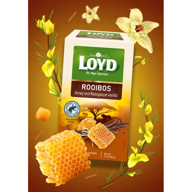 Herbatka Rooibos Loyd Miód i Wanilia 20 torebek