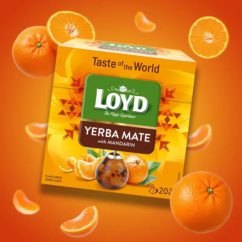 Loyd Taste of The World Mandarin-flavoured Yerba Mate, 20 tea bags