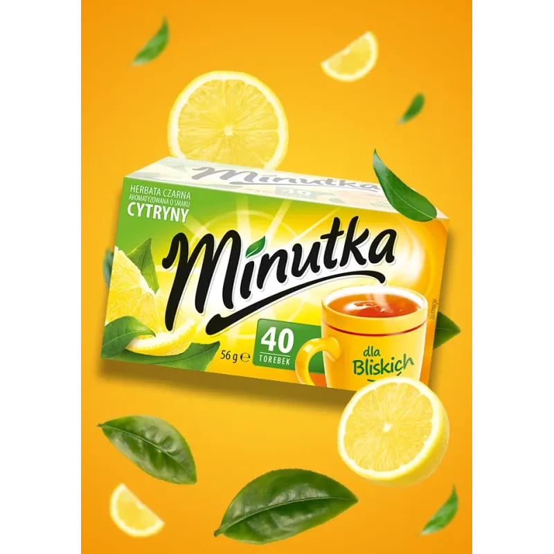 Minutka lemon-flavoured black tea, 40 bags
