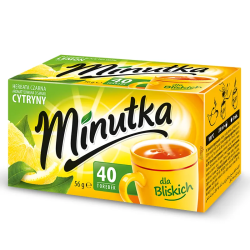 Herbata czarna Minutka o smaku cytryny 40 torebek