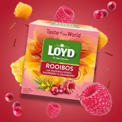 Loyd Taste of The World Rooibos Tea with Manuka Honey, Raspberry and Cranberry Flavour, 20 bags