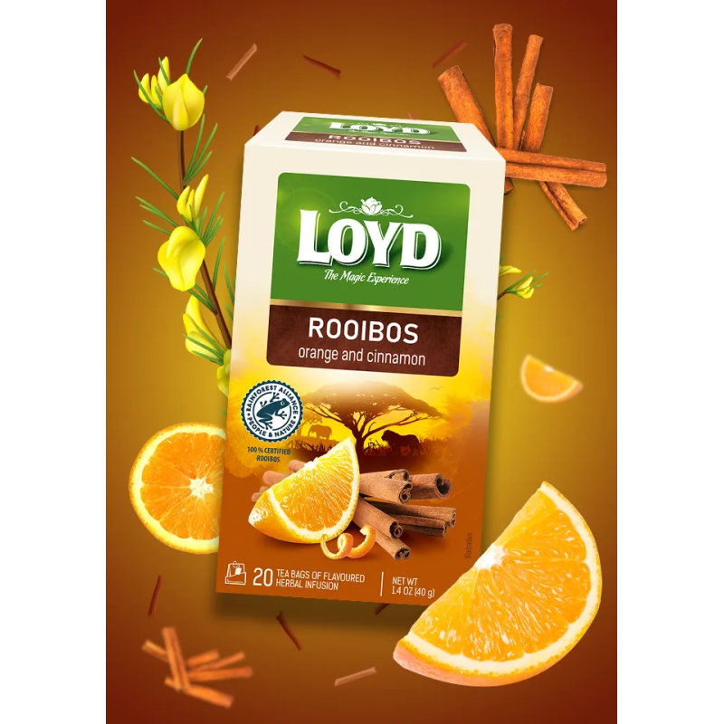 Herbatka Rooibos Loyd Pomarańcza i Cynamon 20 torebek