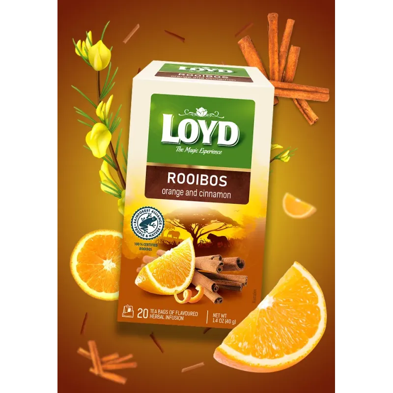 Herbatka Rooibos Loyd Pomarańcza i Cynamon 20 torebek