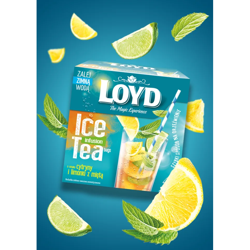 Loyd Lemon, Lime and Mint Iced Tea, 12 tea bags