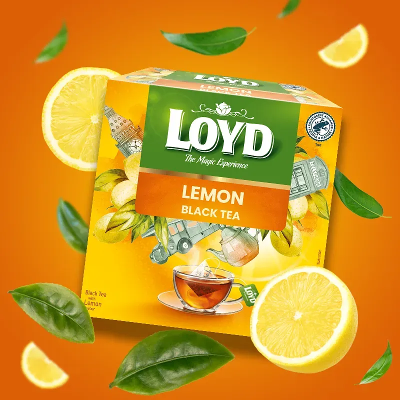 Loyd Lemon Black Tea, 50 tea bags