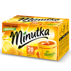 Minutka black tea with honey and vitamin C – 20 tea bags