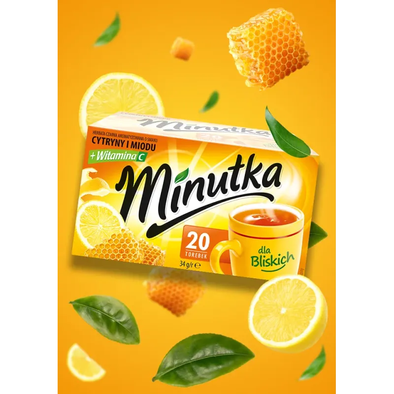 Herbatka czarna Minutka z miodem i wit. C 20 torebek