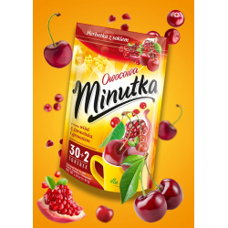 Herbatka owocowa Minutka z wiśnią, żurawinką i granatem 32 torebki
