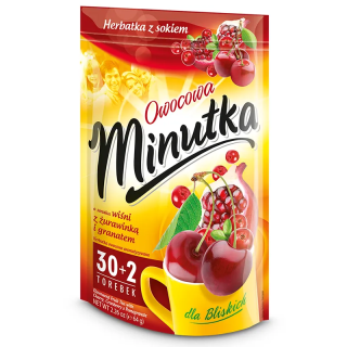 Minutka Fruit Tea with Cherry, Cranberry and Pomegranate – 32 tea bags
