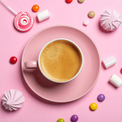 Vanilla-flavoured Cappuccino Candy Shop