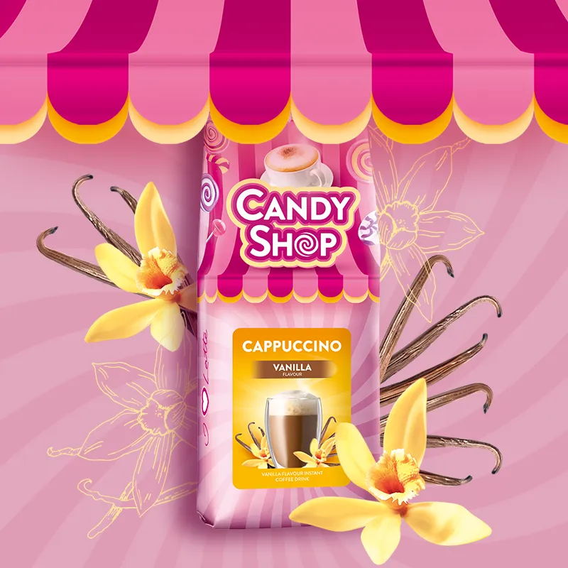 Vanilla-flavoured Cappuccino Candy Shop