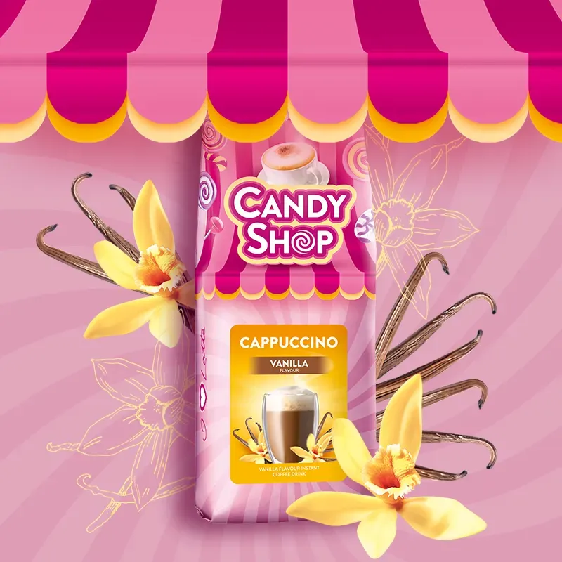 Vanilla-flavoured Cappuccino Candy Shop