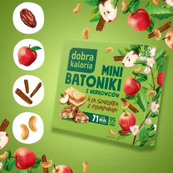 Mini apple pie and cinnamon-flavoured bars