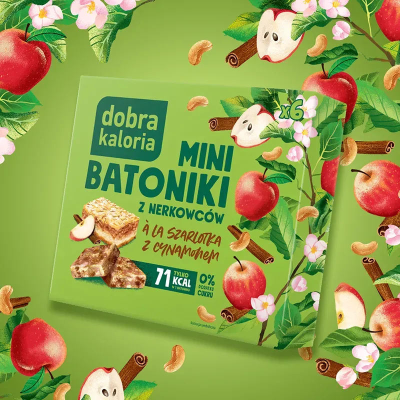 Mini apple pie and cinnamon-flavoured bars