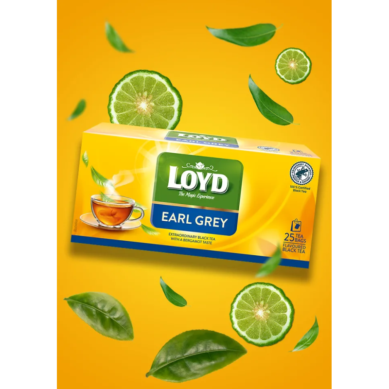 Loyd Earl Grey black tea, 25 bags