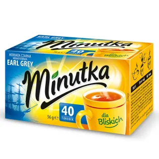 Minutka Earl Grey black tea, 40 bags