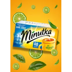 Minutka Earl Grey black tea, 40 bags