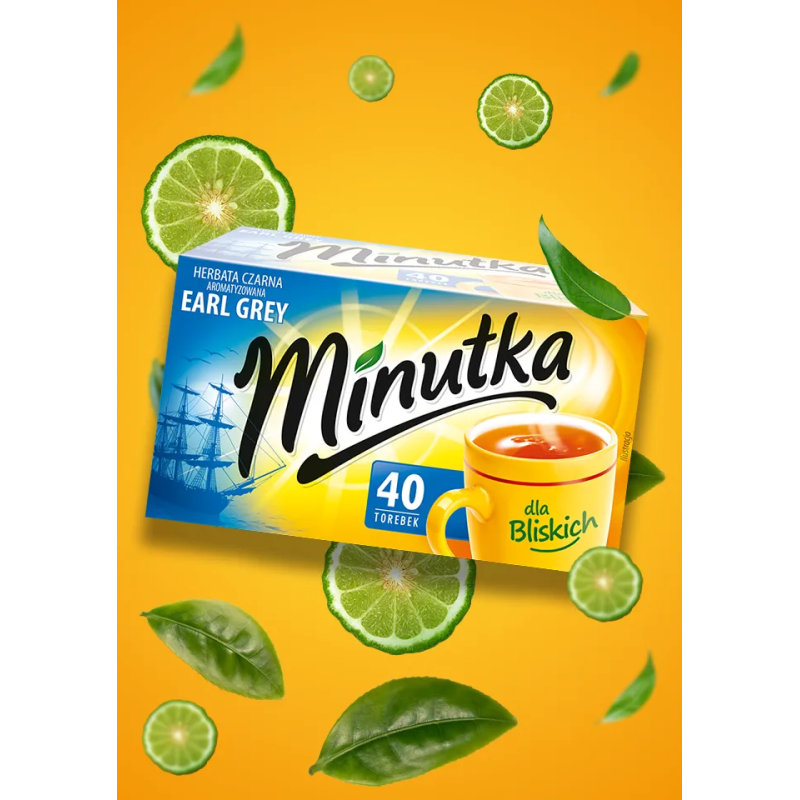 Herbata czarna Minutka Earl Grey 40 torebek