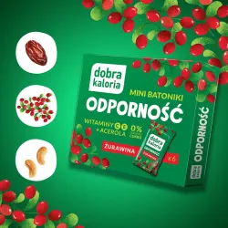 Dobra Kaloria Mini Batoniki Batony Odporność Żurawina Acerola Witaminy C+E