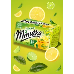 Minutka Green Tea with Lemon and Lime – 20 tea bags