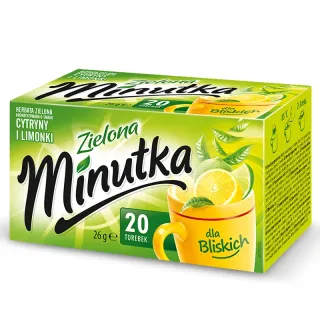 Minutka Green Tea with Lemon and Lime – 20 tea bags