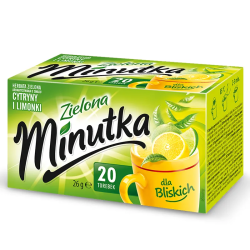 Herbata zielona Minutka z cytryną i limonką 20 torebek