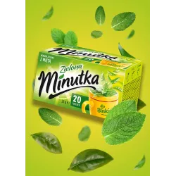 Herbata zielona Minutka z miętą 20 torebek