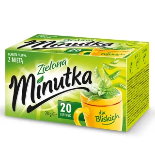 Herbata zielona Minutka z miętą 20 torebek